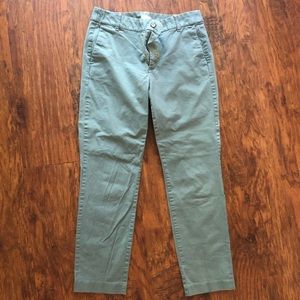 J Crew Green Ankle Pants